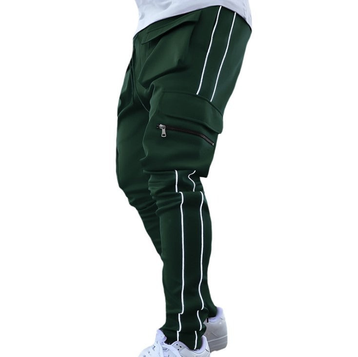 Herren Casual Joggers mit Kordelzug Elastischer Bund Cargohose Hip Hop Jogginghose | CK838