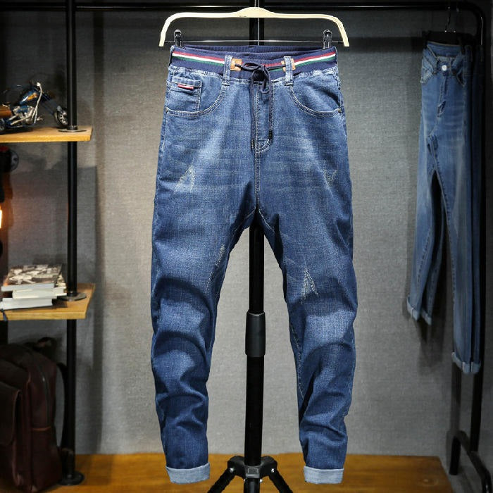 Oversize Jeans Loose Fit Denim Stretch Jeanshose High Waist Hose Kordelzughose | XD5001