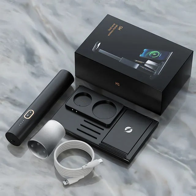 Neu Drahtlose Ladegerät Schreibtisch Lampe mit Stift Halter Multifunktionale Beleuchtung & Lade