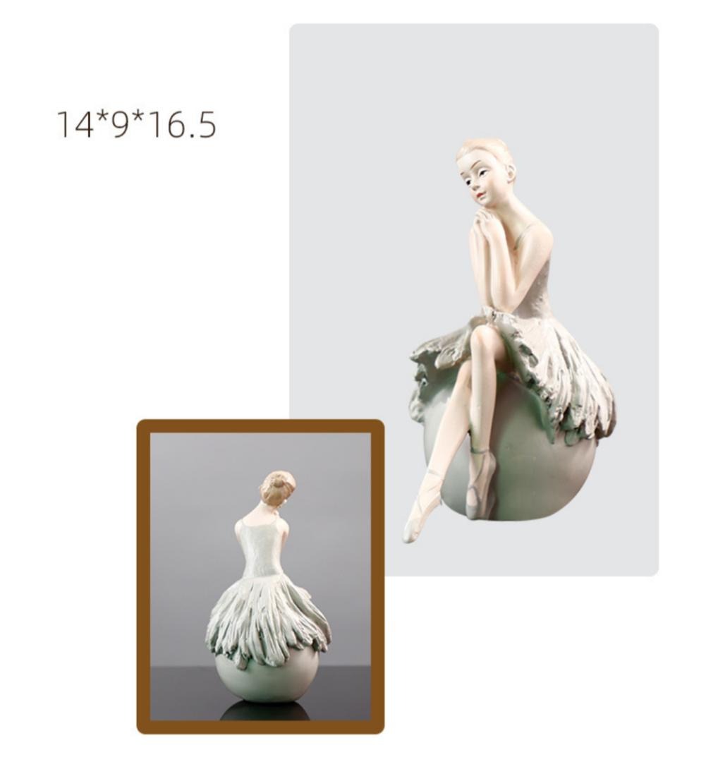 Moderne Ballettmädchen-Figur aus Kunstharz, elegante Skulptur für Heimdekoration und Geschenke | RRW2030