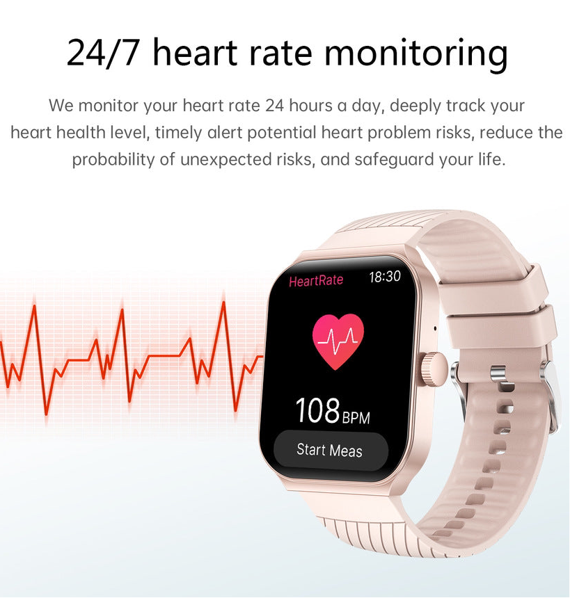 Smartwatch-Armband mit Bluetooth-Anruf, Gesundheitsüberwachung und Sport-Tracker für Männer und Frauen | Z88