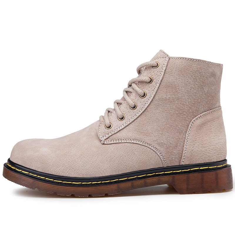 Britische Retro-Lederstiefeletten für Herren, modische Thermo-Outdoor-Schuhe | 8916