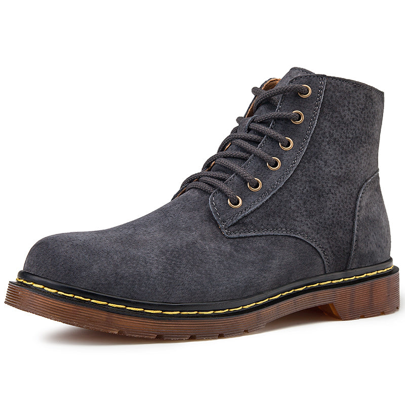 Britische Retro-Lederstiefeletten für Herren, modische Thermo-Outdoor-Schuhe | 8916
