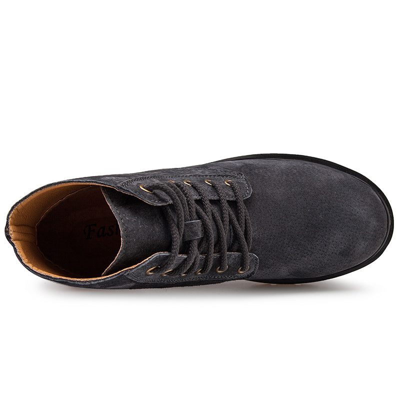 Britische Retro-Lederstiefeletten für Herren, modische Thermo-Outdoor-Schuhe | 8916