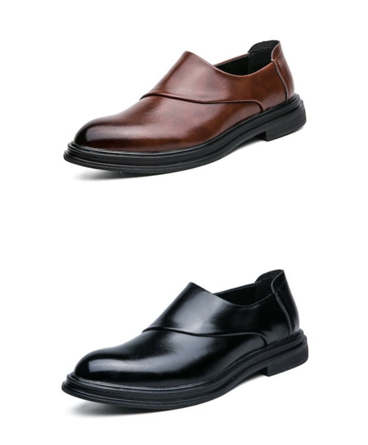 Herren Business-Loafer mit spitzer Zehenpartie und Reißverschluss, edel, gutaussehend, formelle Abendschuhe | 7823