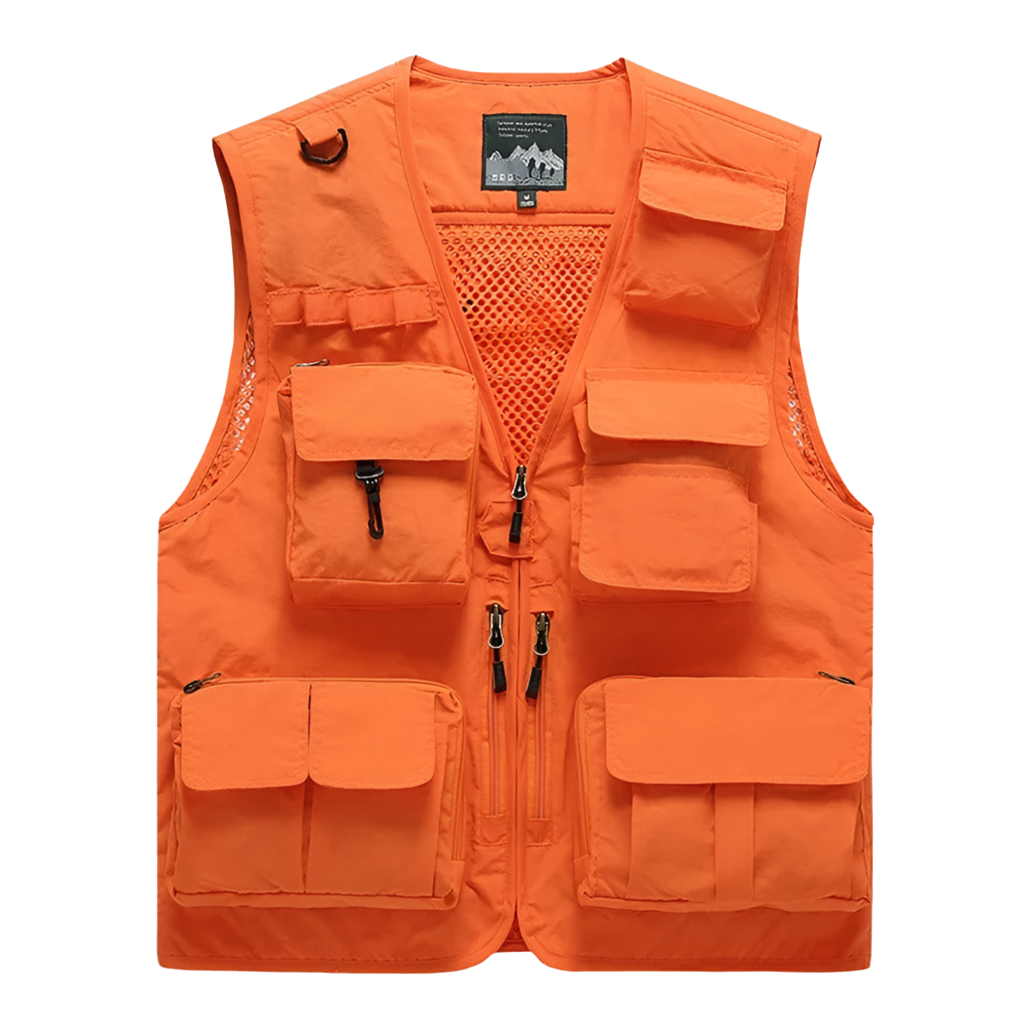 Herren Multi Taschen Cargo Weste Angeln Pullover Für Klettern Camping Wandern Sommer Weste Top