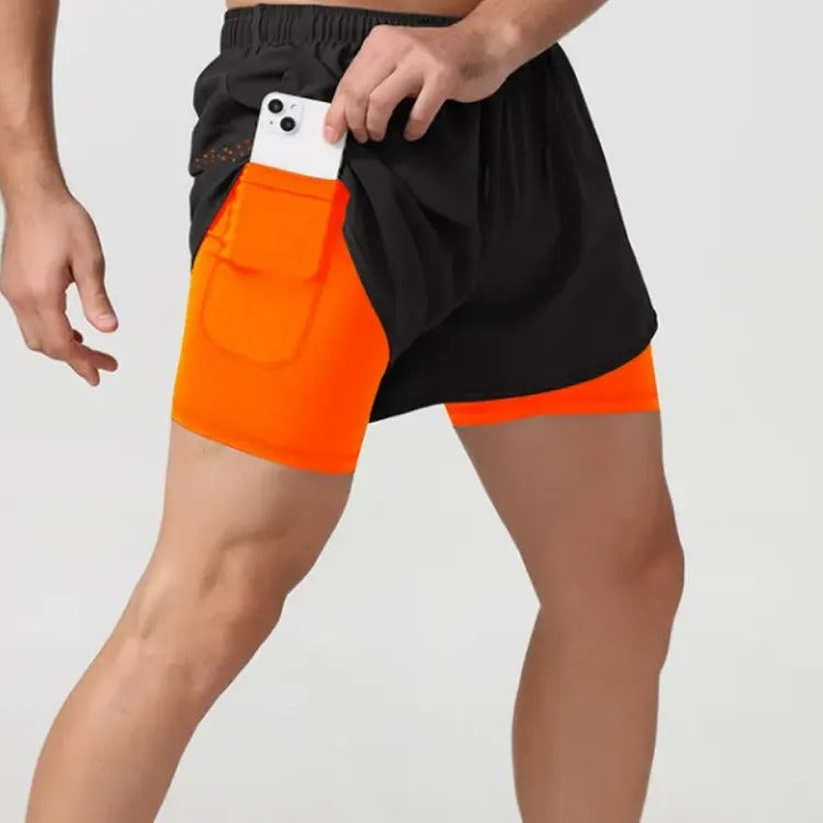 Herren-Laufshorts, schnelltrocknend, atmungsaktiv, aktive Trainings- und Übungsshorts | DK22001