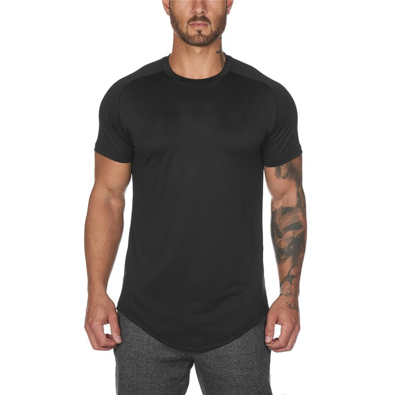 Herren Mesh Schnelltrocknend Atmungsaktiv Fitness Bodybuilding O-Ausschnitt Slim Fit Tops | 6643