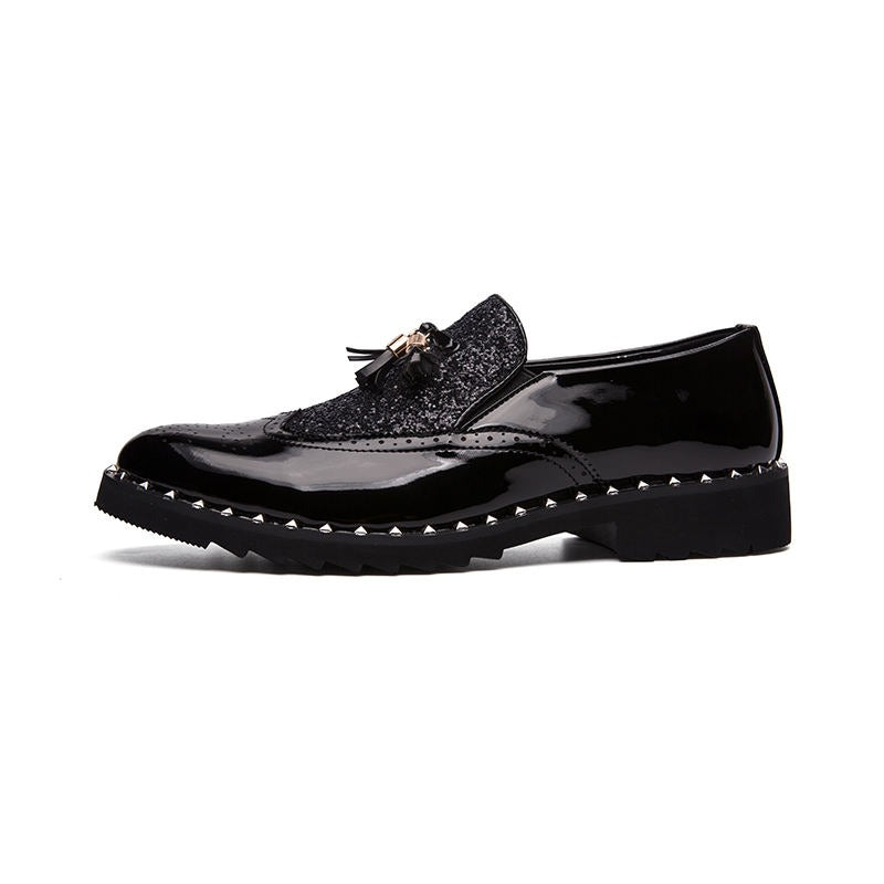 Elegante Herrenschuhe aus echtem Leder im Brautdesign