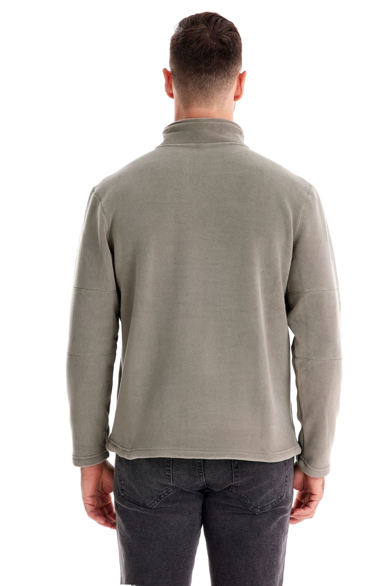 Herren Fleece Pullover Sweatshirts | Herbst-Winter 2025 Europa Mode | Half-Zip Stehkragen Tops | HD08