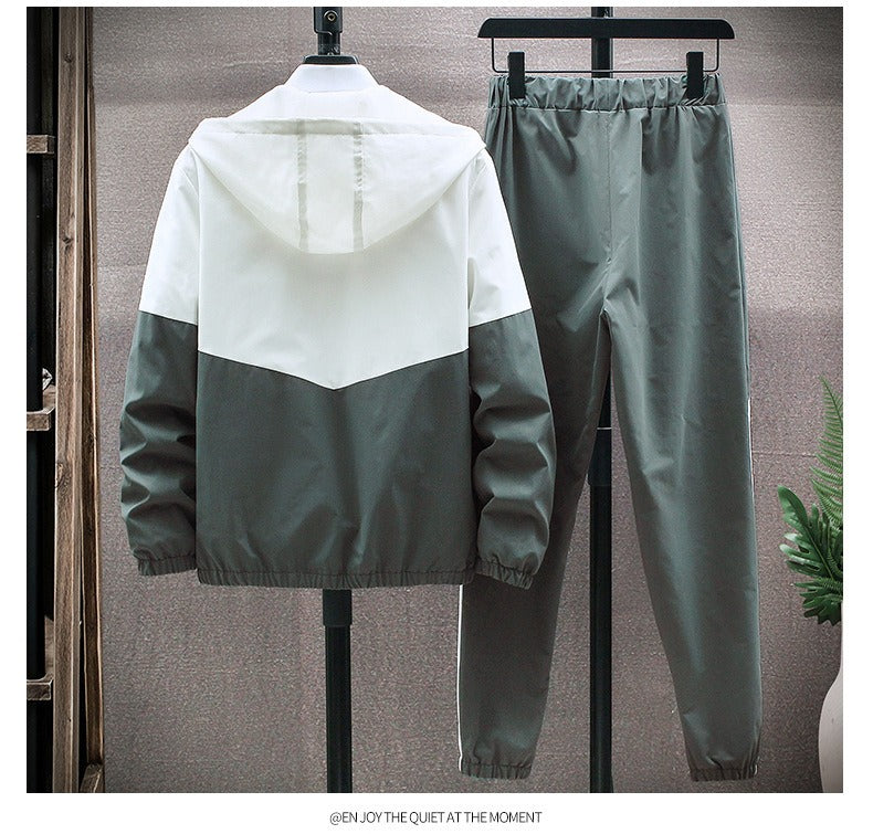 Herren Trainingsanzug Jogging Set 2-teilig Gym Fitness Winddicht Sweat Suit Jacken Set | TZ7801