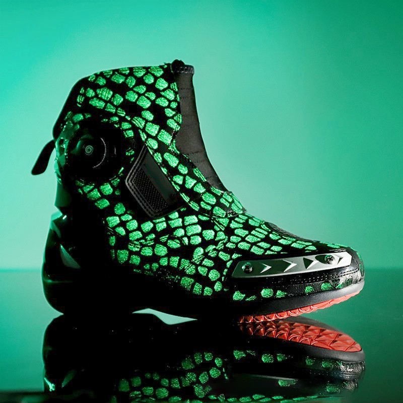 Professionelle Mountainbike-Stiefel aus schwarzem Leder | 666