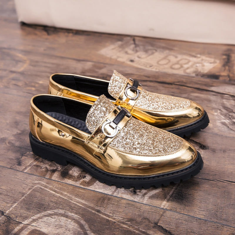 Herren Casual Trend Bright Upper Oxford Brogues Stiefel Britischer Stil Formelle Leder Büroschuhe
