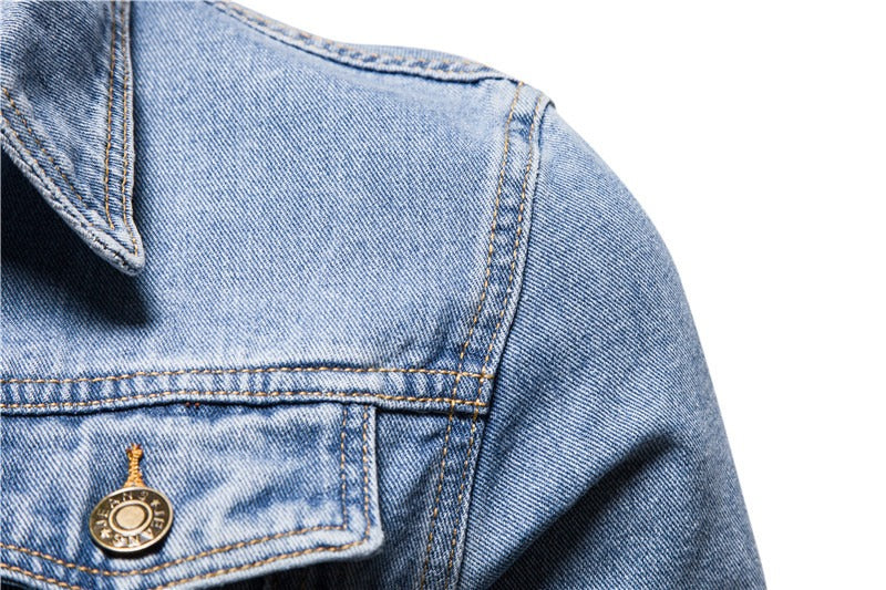 Herren Winter Langarm Baumwolljacke Lässige Jeansjacke in Übergröße | jk609