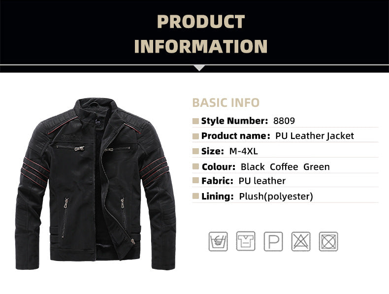 Herren PU-gebürstete weiche Wildlederjacke, modischer Blazer mit mehreren Stickereien | 8809