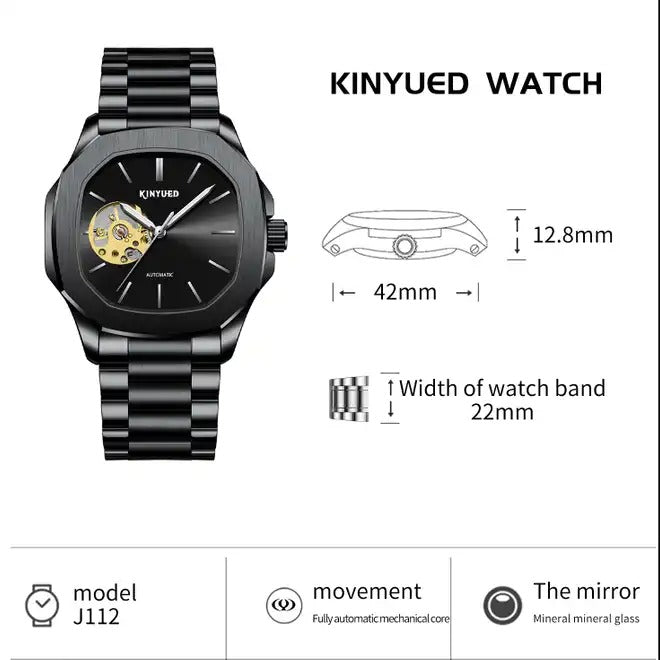 Herrenuhren Automatik Mechanisch Top-Marke Luxus Wasserdicht Edelstahl Uhr | J112