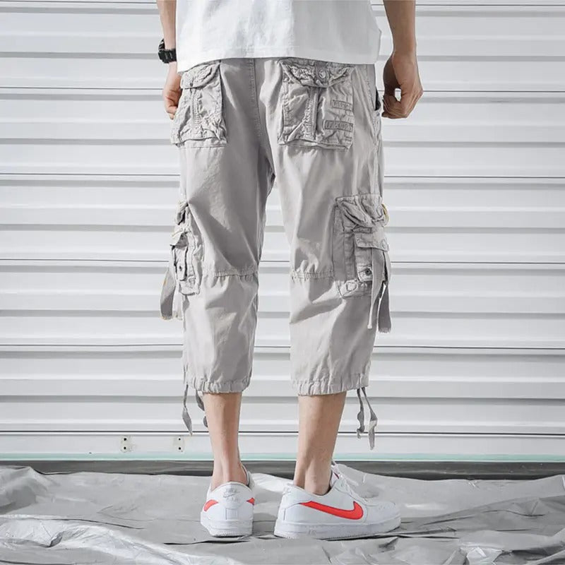 Neue Cargo-Shorts für Herren, lang, knielang, Freizeithose | 5820