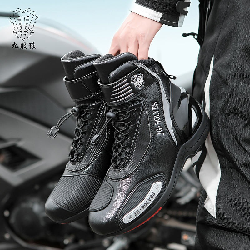 Designer Offroad Racing Motocross Stiefel Wasserdichte, rutschfeste, atmungsaktive Leder-Motorradschuhe | D98