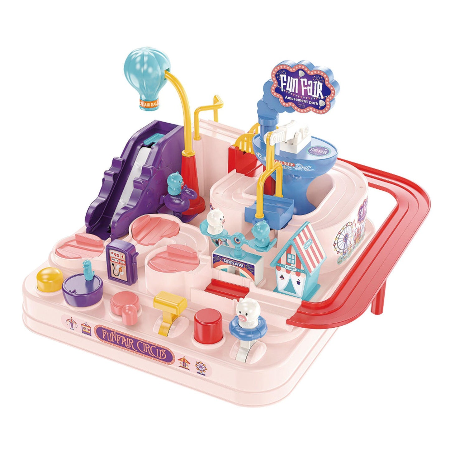 Kinder Abenteuer Fahrzeug Spielzeug Puzzle Stadt Rettung Pädagogische Spielsets Slot Car Track Spielzeug Mini Fernbedienung Autos