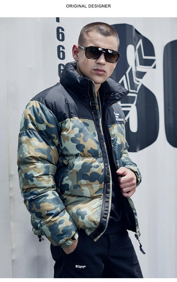 Winterjagd-Bomberjacke mit Camouflage-Muster und Baumwollpolsterung | 18921