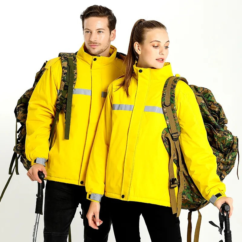 Reflektierende Winter-Sicherheitsjacke für Herren – warm, atmungsaktiv, wasserdicht für Arbeit & Outdoor | H2828