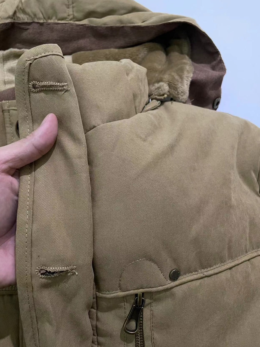 Neue Winterjacke mit dicker, warmer Wattierung aus Baumwolle, Windjacke mit Kapuze, Parka, Übergröße | 13029