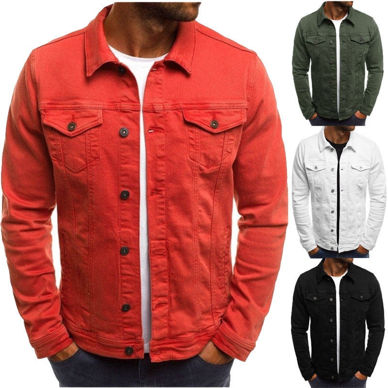 Hochwertige Jeansjacke, lässig, einfarbig, Streetwear-Mantel, Strickjacke, Knopfleiste, Arbeitsjacke, Oberteil | zc132