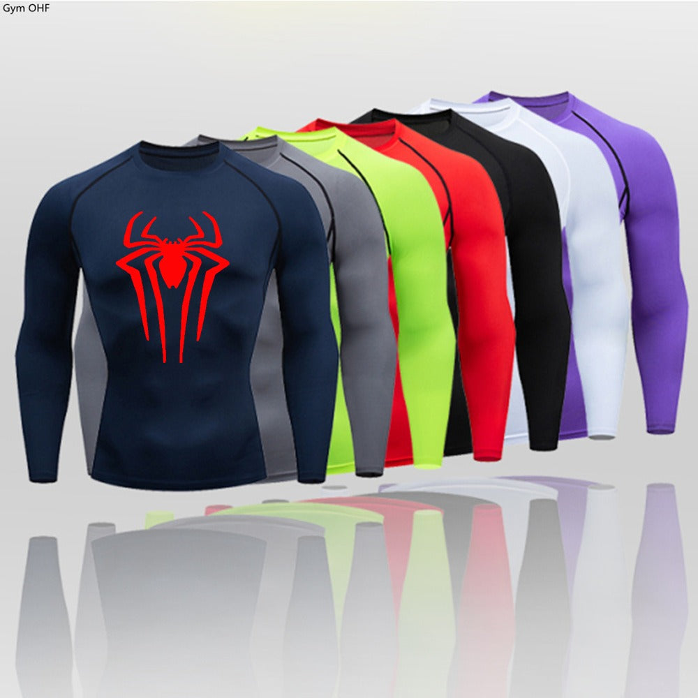 Atmungsaktive, elastische Strumpfhose mit langen Ärmeln, schnelltrocknendes Workout-Fitness-Shirt | Jan-13