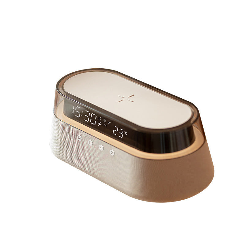 Nachttisch-Radiowecker mit kabellosem Laden und Nachtlicht Modernes All-in-One-Design | S39W