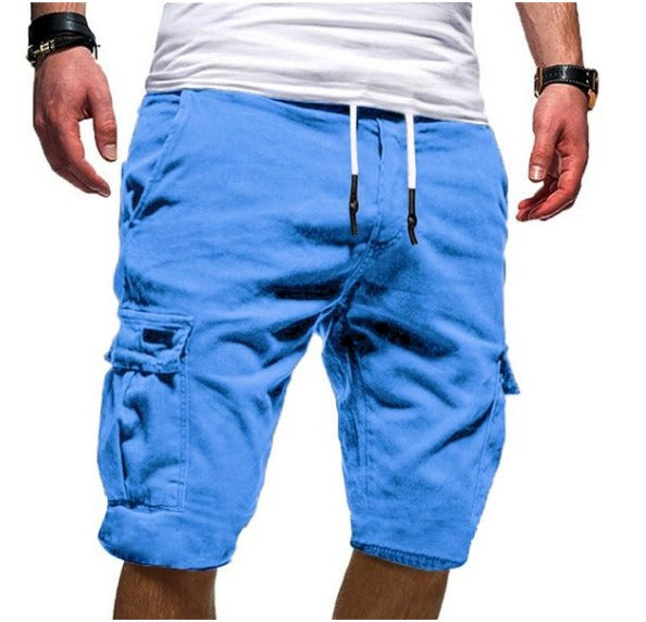 Herren Atmungsaktive Anti-Falten Chino Cargo Schnelltrocknende Shorts Mehrere Taschen Sommer Strandhose | ZK36