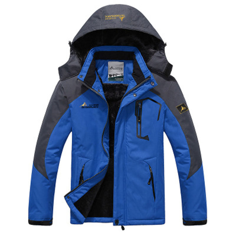 Wasserdichte Skijacke für den Winter, warme Fleecejacke für den Außenbereich, wasserabweisend, Windjacke, Kapuzenjacke, Übermantel | TJ153