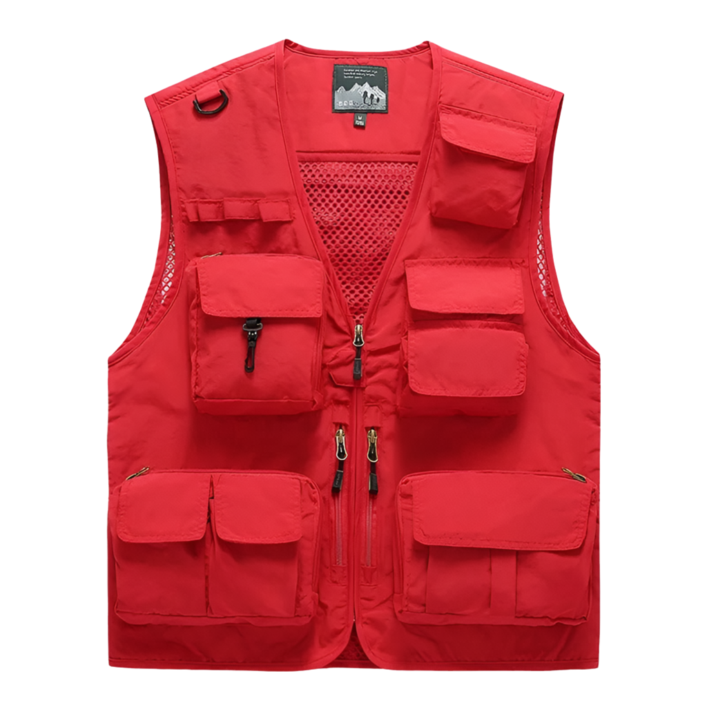 Herren Multi Taschen Cargo Weste Angeln Pullover Für Klettern Camping Wandern Sommer Weste Top