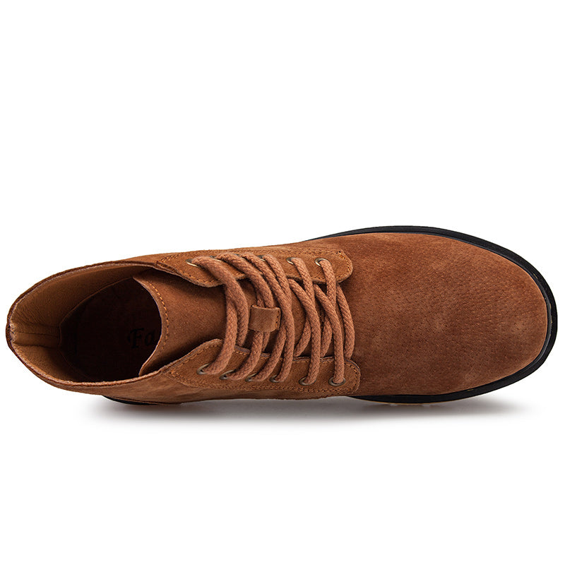 Britische Retro-Lederstiefeletten für Herren, modische Thermo-Outdoor-Schuhe | 8916