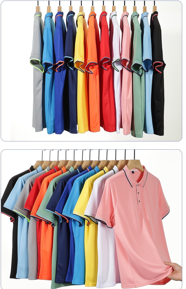 Herren-Golf-Poloshirt mit kurzen Ärmeln und Revers, schnelltrocknend und mit gesticktem Design | SG2316