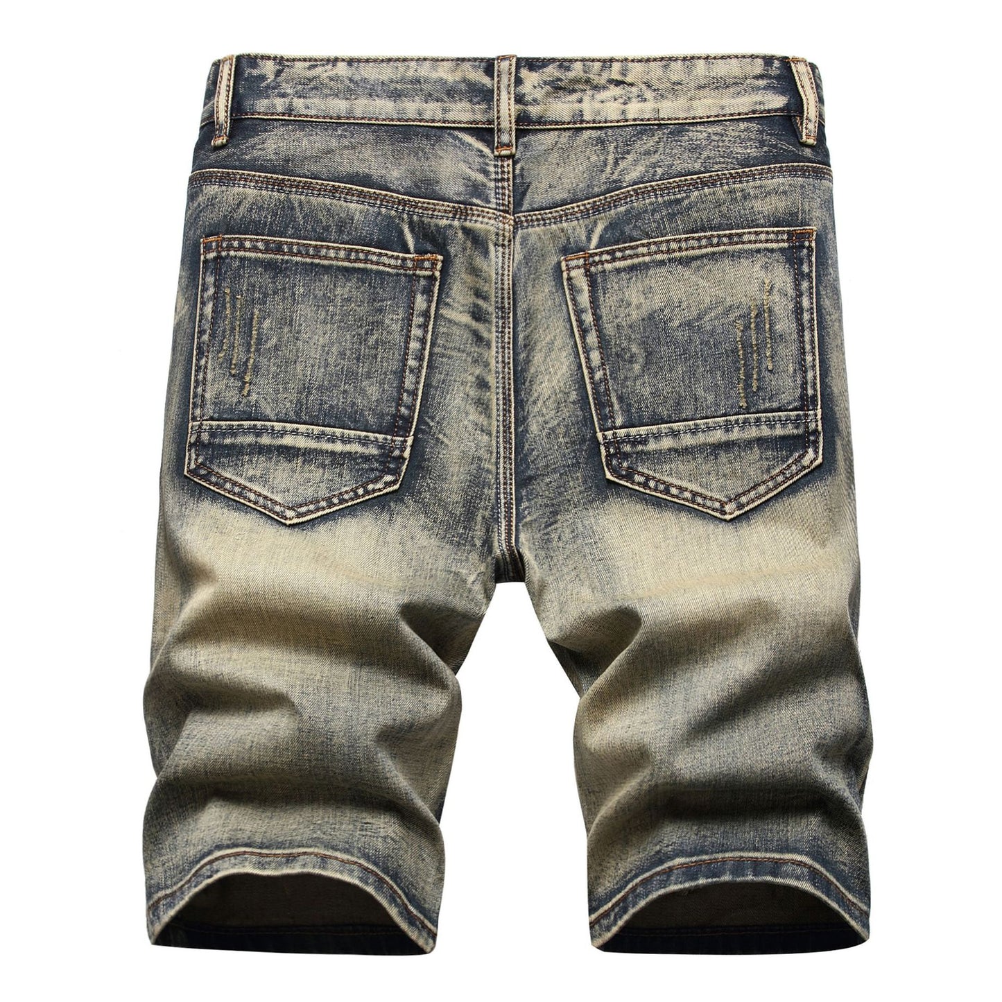 Herrenmode Zerrissene Kleidung Bermuda Sommer Baumwolle Atmungsaktive Jeansshorts | 861