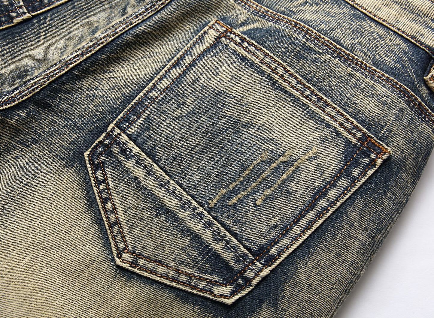 Herrenmode Zerrissene Kleidung Bermuda Sommer Baumwolle Atmungsaktive Jeansshorts | 861
