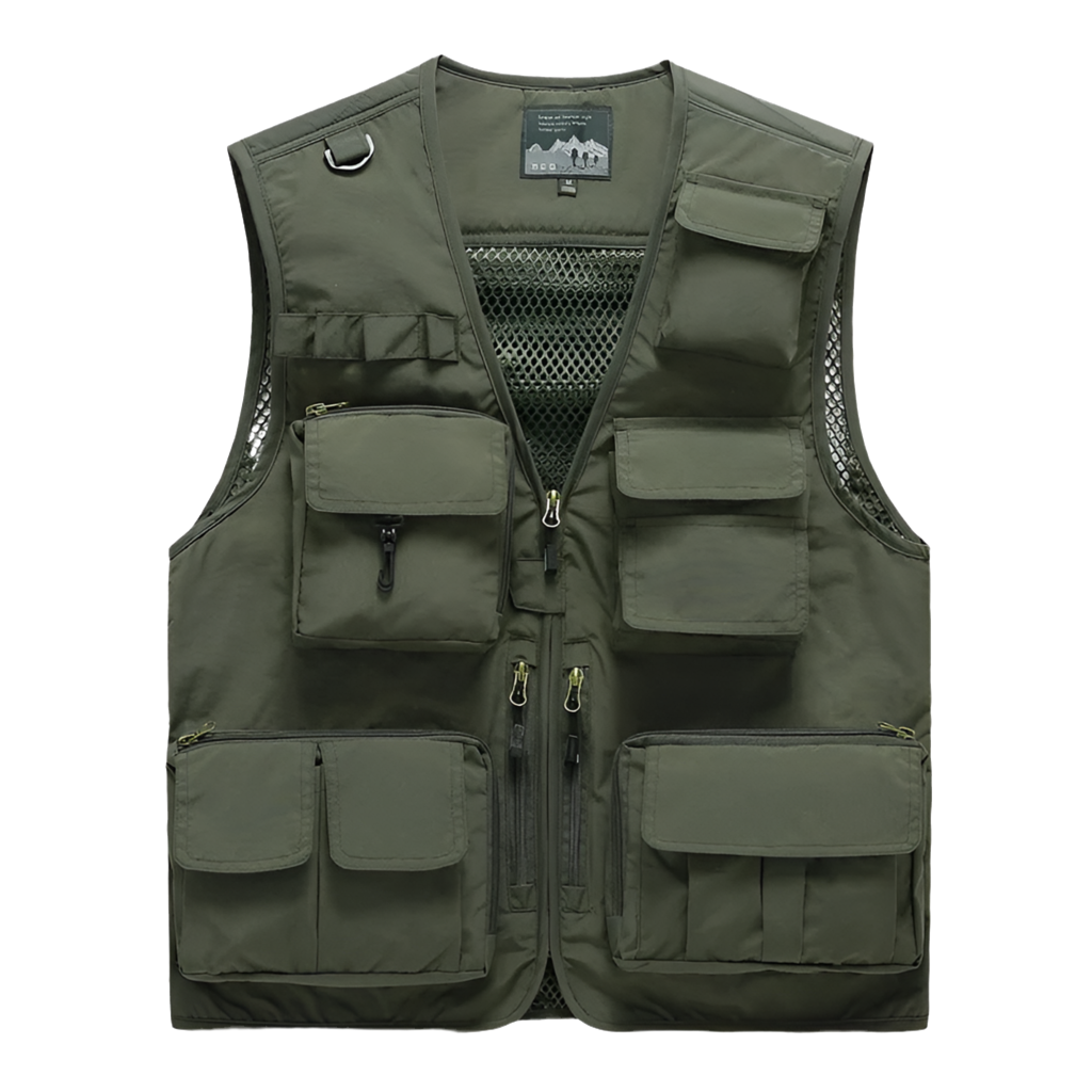Herren Multi Taschen Cargo Weste Angeln Pullover Für Klettern Camping Wandern Sommer Weste Top