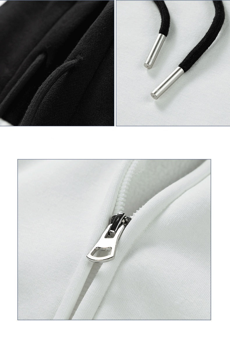 Lässige Strickjacke mit Reißverschluss für Herren, gewebtes Sport-Hoodie-Sweatshirt | JQN-3243