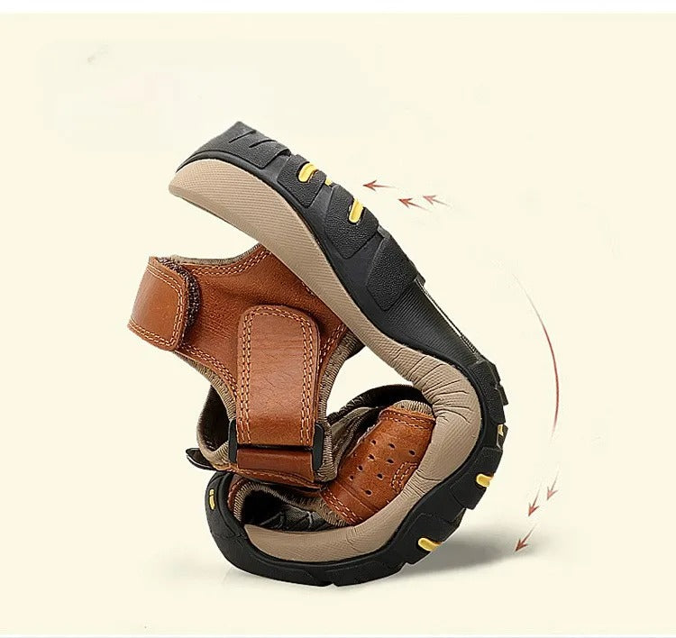Neuankömmling Echtes Kuhleder Sommer Wandern Strand Wasser Sandalen | 7238