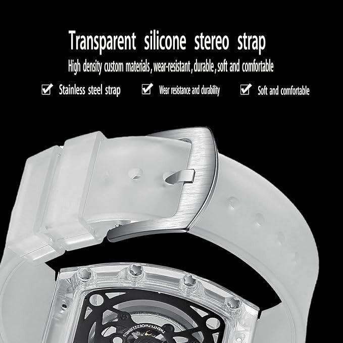 Herrenuhren Luxus Transparente tonnenförmige hohle automatische mechanische Uhr | K-2015A