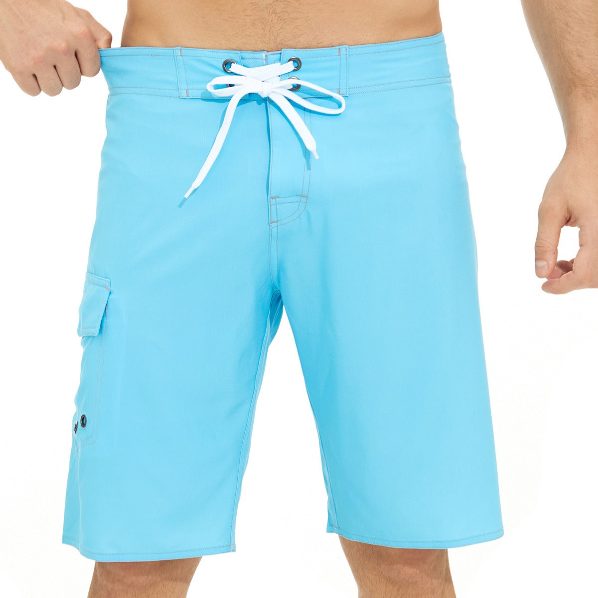 Herren Badehose mit Streifenmuster, Shorts mit Kordelzug, Sommer-Strandshorts | 1053