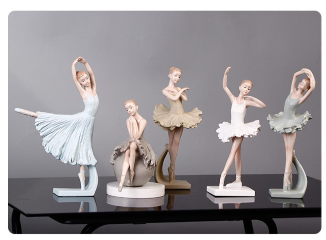 Moderne Ballettmädchen-Figur aus Kunstharz, elegante Skulptur für Heimdekoration und Geschenke | RRW2030