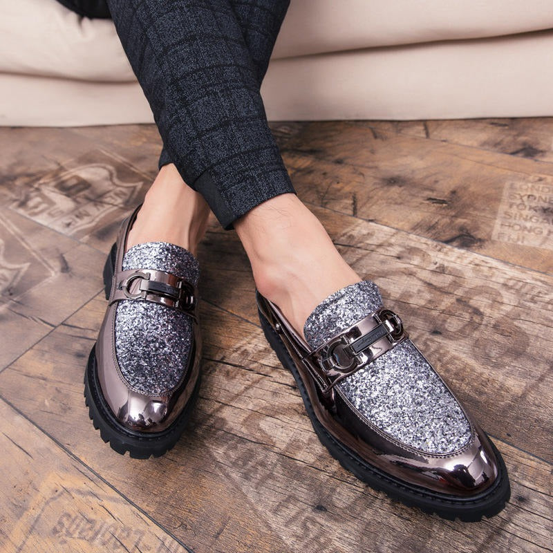 Herren Casual Trend Bright Upper Oxford Brogues Stiefel Britischer Stil Formelle Leder Büroschuhe