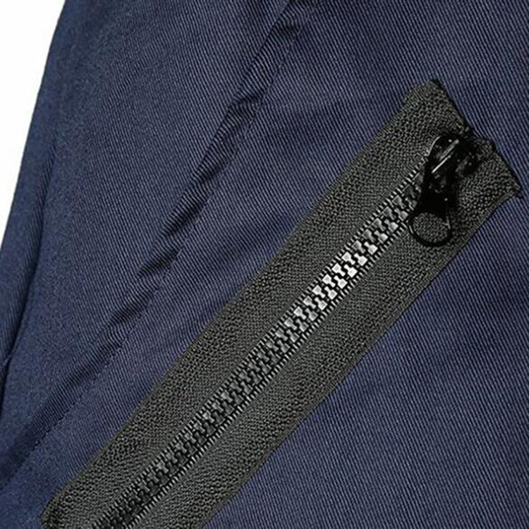 Herren Jogginghose mit Kordelzug, einfarbig, Reißverschlusstasche, Outdoor-Sport-Bleistifthose | 8812
