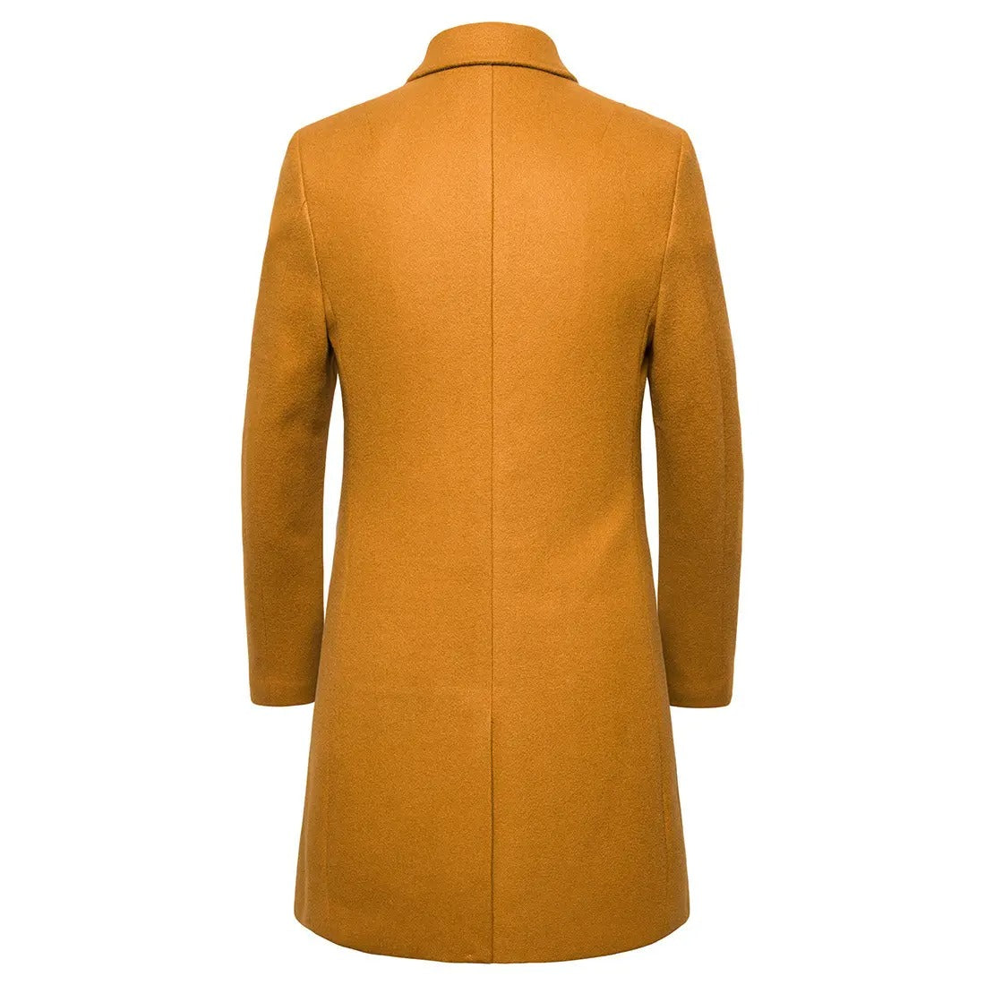 Herren Trenchcoat aus Wolle mit Umlegekragen, lang, aus Wolle und Wollmischungen, Wolljacke, Mantel | JJ-YF601
