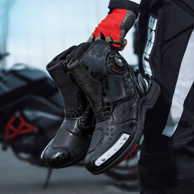 Professionelle Mountainbike-Stiefel aus schwarzem Leder | 666