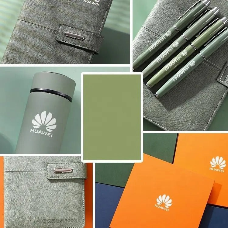 Premium A5 Notizbuch Geschenkset mit Stift USB-Stick & Thermobecher Geschenkset | 11111