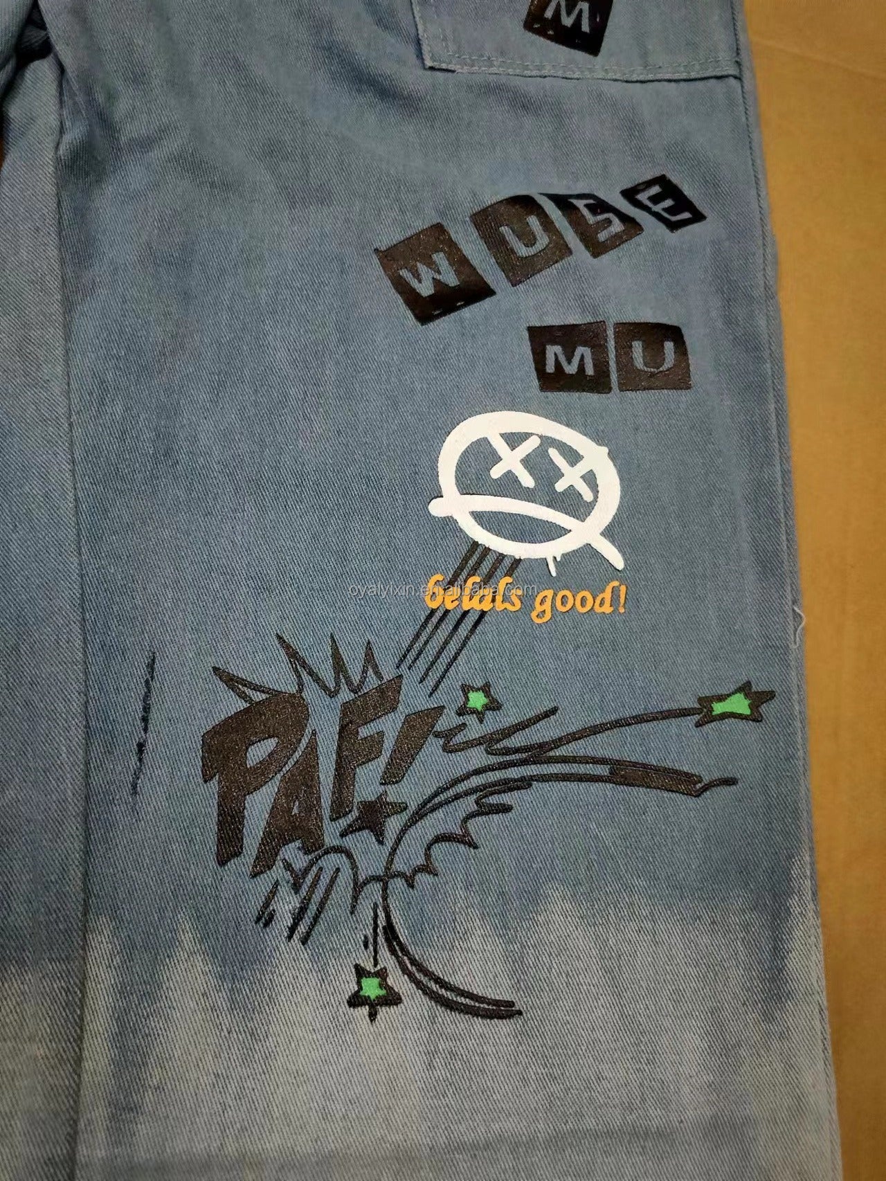 Neue Toon Design Jeanshose für Herren, bedruckt, lässig, locker, modisch, Cargo-Jeans | K5266