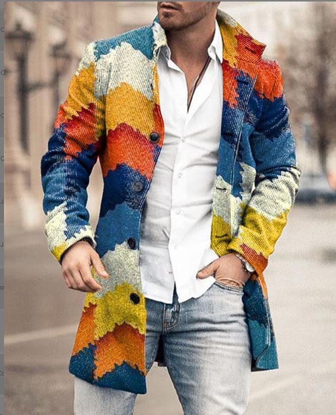 Hochwertiger Herren Wollmantel Winter Schöner neuer Designmantel | K5