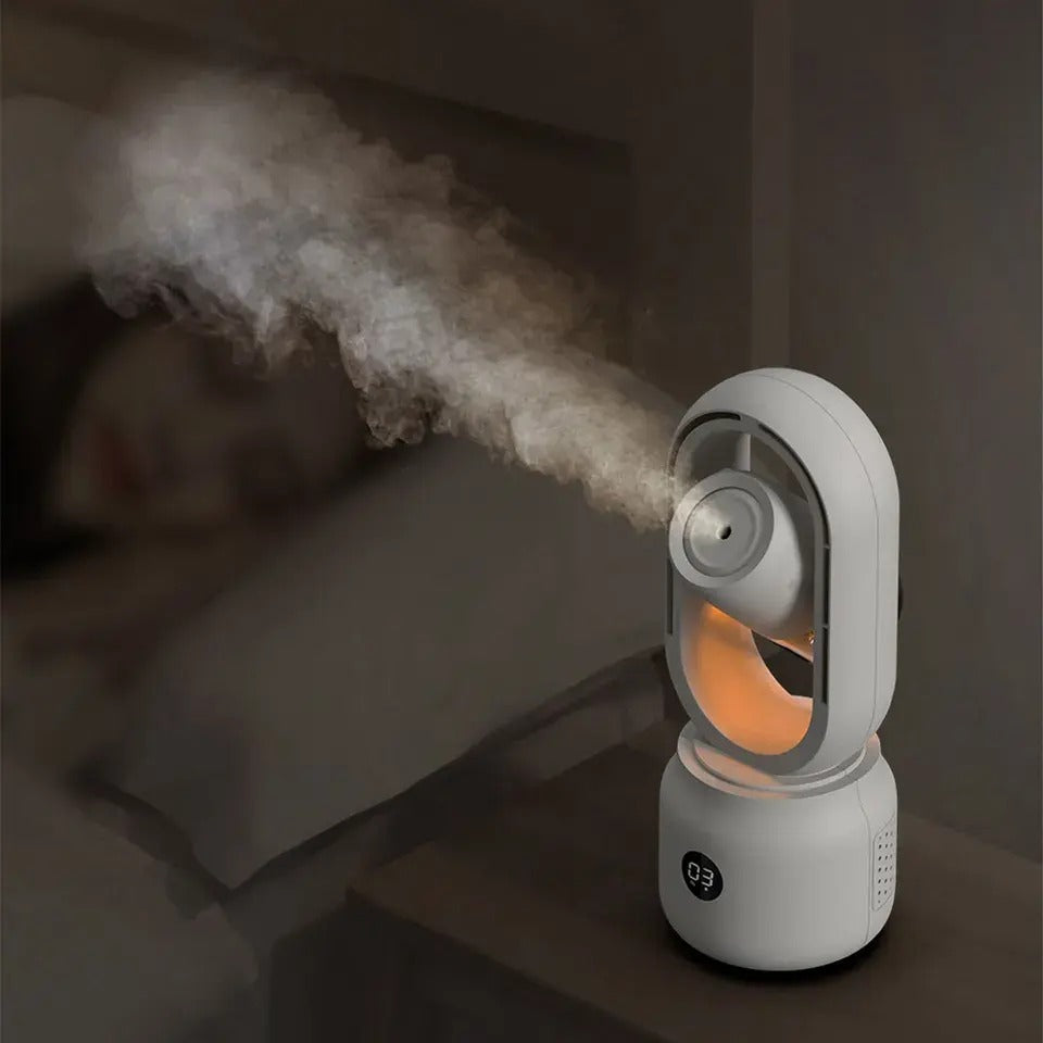 Multifunktionaler blattloser Jet-Ventilator, vertikaler Wassersprüher, Ultraschall-Kühlluftbefeuchter für den Sommer | HX87